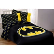 Batman Emblem 5 Piece Reversible Super Soft Luxury Full Size Comforter Set