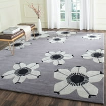 SAFAVIEH Allure Zowie Floral Wool Area Rug, Grey, 8' x 10'