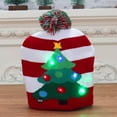 thumbnail image 4 of Christmas Decor Knitted Christmas Hat Cartoon Pattern Light Flashing Cap LED New Year  Gifts, 4 of 4