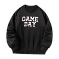thumbnail image 3 of Sudadera para mujer, jersey informal de otoño para vacaciones, deportes, regalo de Navidad para mujer Negro, 3 of 7