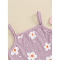 thumbnail image 5 of FEORJGP Toddler Girl Summer Outfit 0 6M 12M 18M 2T 3T Infant Baby Sleeveless Camisole Flower Print Vest Cami Tops Tank Tops and Elastic Waist Shorts Komfy 2Pcs Clothes Set for Vacation Daily, 5 of 8