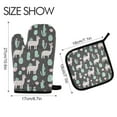thumbnail image 2 of Yayeee Oven Mitts and Pot Holder Set of 4 Heat Resistant Kitchen Gloves Baking Hot Pad, Cute Llamas Pattern, 2 of 5