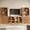 Jagger Camel 1A2H, variant on BELLEZE 6-Piece Modular TV Stand Set - 2 Arched Glass Door Sideboards, 2 Sideboards with Dresser, 2 Hutch Cabinets, Classic Modern Media Console Entertainment Center for Living Room (Ebony)