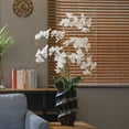 thumbnail image 4 of 43" White Orchid Arrangement in a Tall Black Planter | Real Touch White Moth Orchids in a Black Planter by Fiori Sempre, 4 of 5