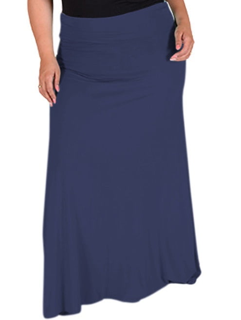 plus size flowy maxi skirt