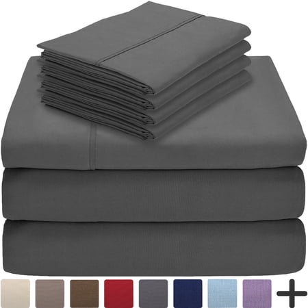 7 Piece 1800 Collection Deep Pocket Bed Sheet Set - Ultra-Soft Hypoallergenic - 2 EXTRA PILLOW CASES (King)