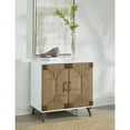 thumbnail image 6 of Coast To Coast Imports 2-Door Wood Cabinet with Handwoven Jute Details in White, 6 of 6