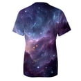 thumbnail image 4 of Womens Summer Tops Starry Night Print Women's Short Sleeve T Shirt Loose Fit Casual Crew Neck Top, 4 of 5