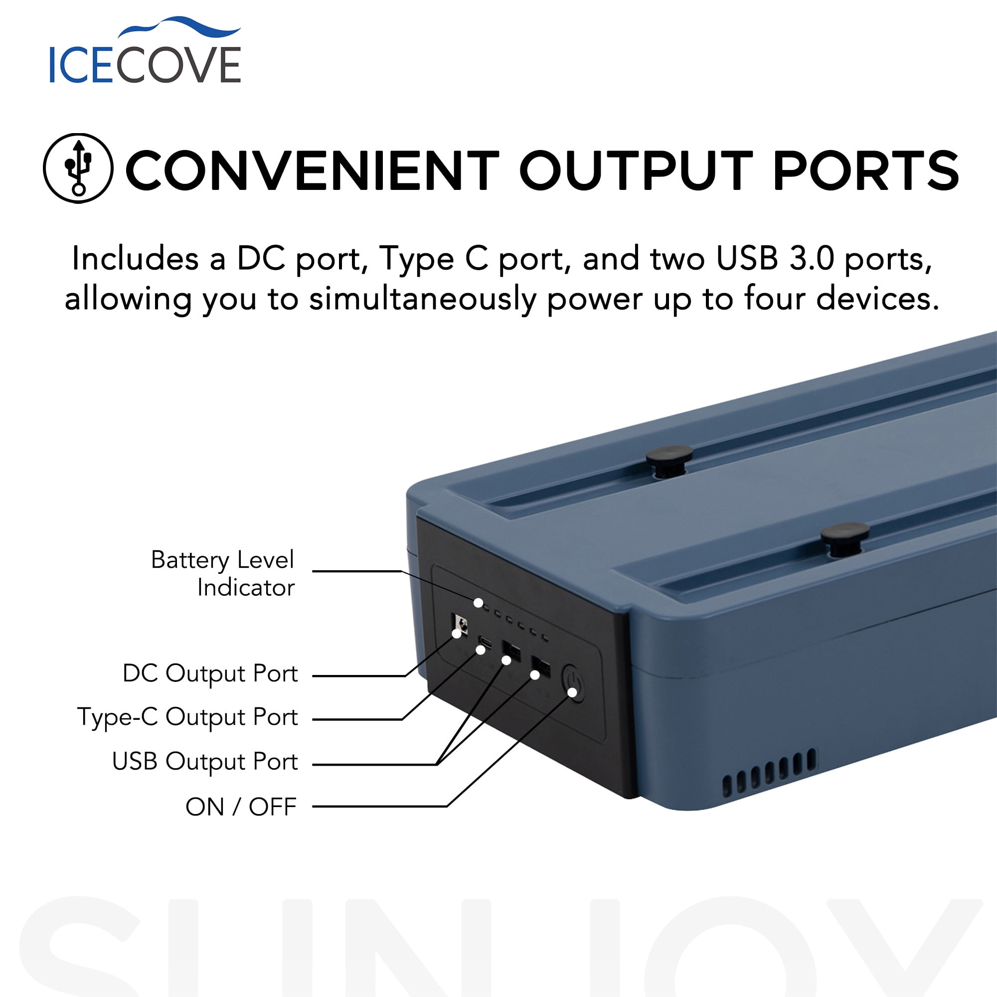 SUNJOY IceCove Rechargeable Lithium Iron Phosphate Battery -Blue