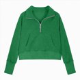 thumbnail image 6 of TOWED22 Girls Half Zip Up Sweatshirt Long Sleeve Cropped Pullover Sweatshirt Fall Cute Clothes for Girls Fashion Winter Sweatshirts,E, 6 of 7