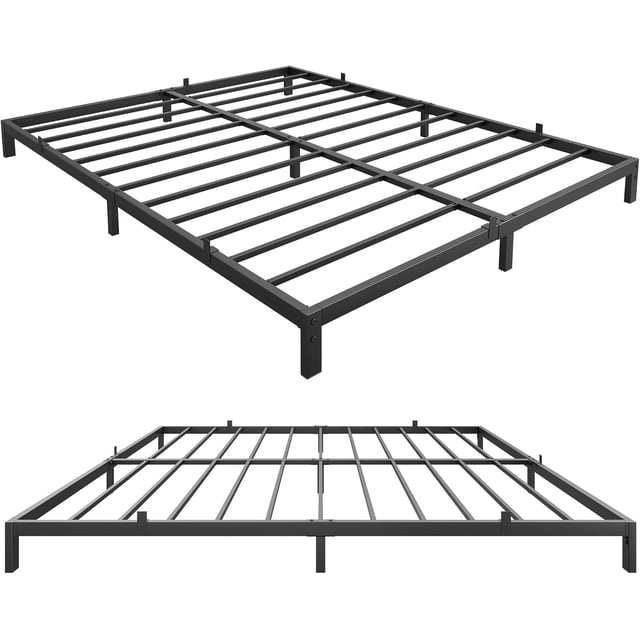 Ourlova 6 Inch Full Bed Frame Full Size Metal Platform Bed Frame with Storage Under Bed Sturdy Structure Easy Assembly No Box Spring Needed Noise Free Black