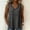 Dark Gray, variant on Eyelet Lace Trim Top for Women Casual Sleeveless V Neck Pleated Babydoll Shirts Summer Vintage Loose Vacation Tees