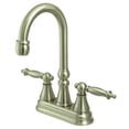 thumbnail image 1 of Kingston Brass KS2498TL 4 Inch Center Bar Faucet - Satin Nickel, 1 of 1