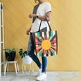 thumbnail image 4 of FORMRS Womens Canvas Tote Bag with Zipper Inner Pocket Shoulder Handbag, Geometric Sun, 4 of 7