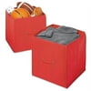 Whitmor Set of 2 Collapsible 14" Storage Totes, Red