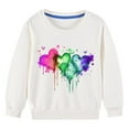 thumbnail image 4 of Bnwani Sweatshirt Girls Cotton Long Sleeve Winter Fall Sweatshirt Hearts Printed Sweater Pullover, 4 of 4