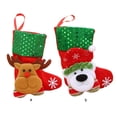 thumbnail image 4 of Calcetín navideño Yuarrent Adorno colgante pequeño Patrón de alce, 4 of 6