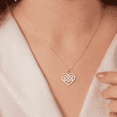 thumbnail image 5 of 10k Rose Solid Gold Celtic Knot Woven Heart Pendant / Necklace (20 Inches), 5 of 5
