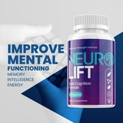 (عبوة من قطعتين) Neuro Lift - مكمل غذائي لتعزيز الذاكرة الذهنية للتركيز والذاكرة والوضوح والطاقة - تركيبة معرفية متقدمة للحصول على أقصى قدر من القوة - 120 كبسولة