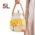 thumbnail image 3 of Qiyester Beverage Dispenser Glass Large Water Drink Dispensers with Lid and Spigot 5L for Parties,Bars,Restaurants,Refrigerator 2pcs, 3 of 10