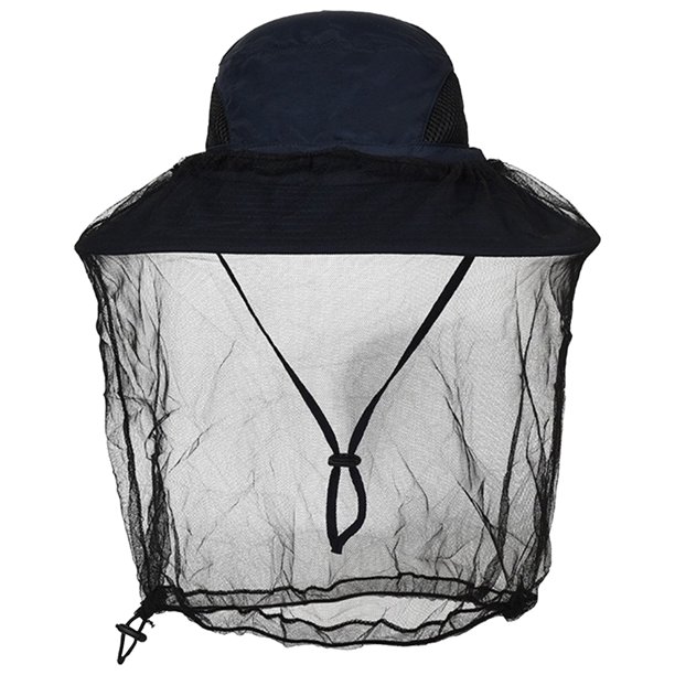 Sombrero Safari Pesca Mosquitera Con Malla Extraíble para Hombres/mujeres