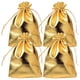 thumbnail image 1 of Costalitos con Cordon VelvaGold 4Pzas Oro 7x9cm Tela Bolsa Organza., 1 of 1