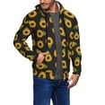 thumbnail image 2 of Wukai Sunflowers Print Men's Zip-Up Hoodie,Fleece Full-Zip Hoodie for Men, Hooded Sweatshirt-Large, 2 of 5
