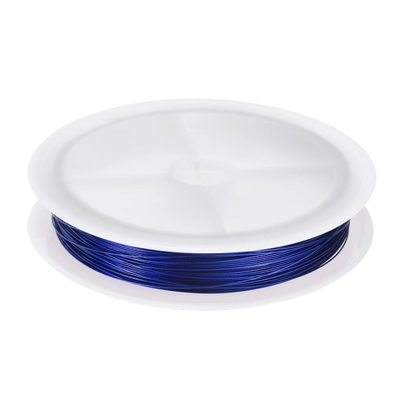 Uxcell Artistic Wire 82ft 28 Gauge Stainless Steel Craft Wrapping Wire, Blue