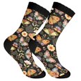 thumbnail image 4 of XIAONU Women's Elastic Floral Butterfly Print Mid Calf Socks, 4 of 4