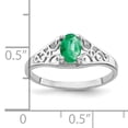 thumbnail image 2 of Primal Gold 14 Karat White Gold 6x4mm Oval Emerald Ring, 2 of 4
