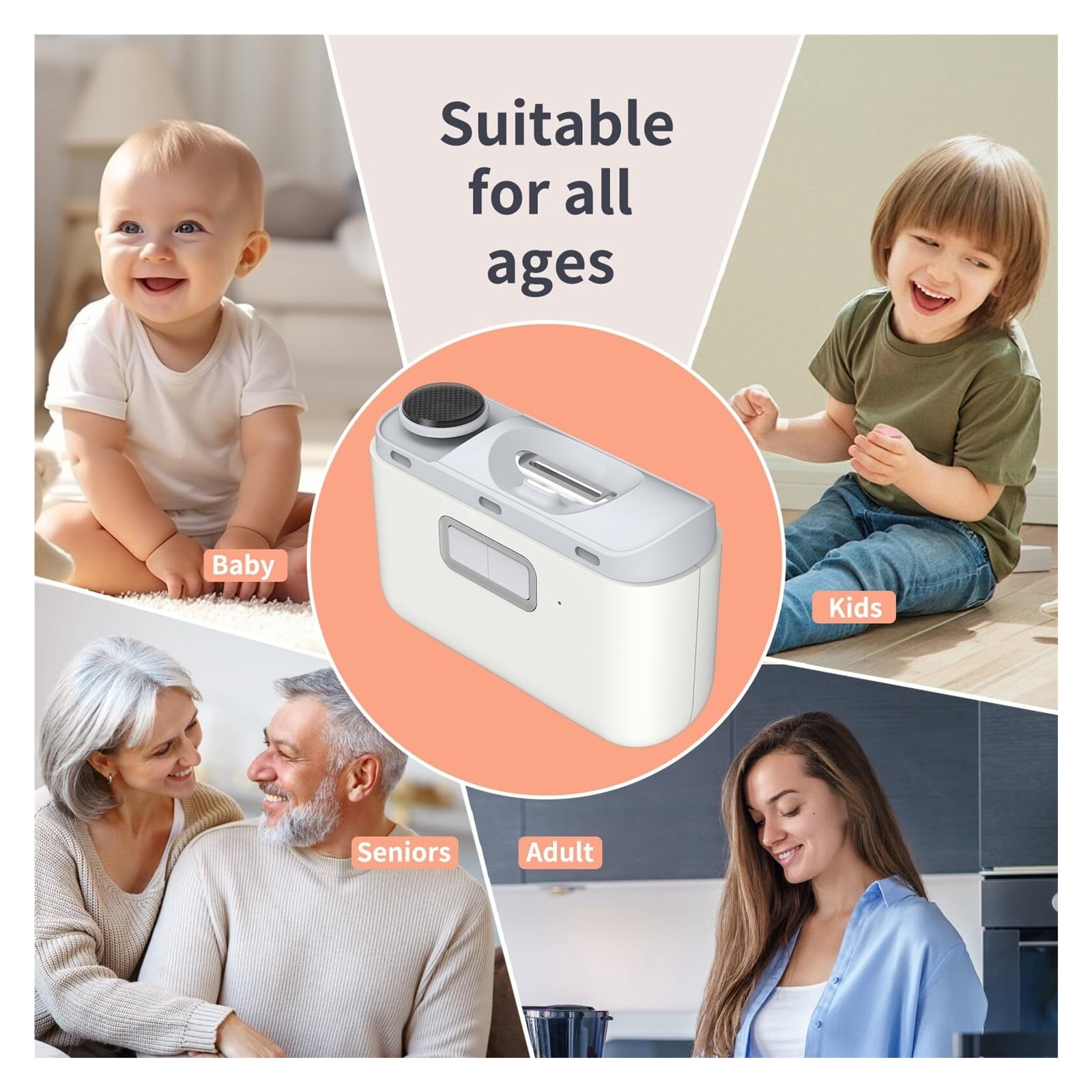 Automatic Nail Clipper, 2 in-1 Electric Nail Clipper and Nail Polisher, Electric Baby Nail Clippers with Light,USB Rechargeable Suitable for Travel, Daily Use