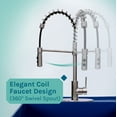 thumbnail image 4 of Tehila Blue 19 Gallon Utility Sink with High-Arc Stainless Finish Coil Pull-Down Faucet, 4 of 10