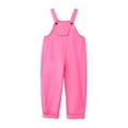 thumbnail image 2 of Coerni Girls' Vintage Jumpsuit Teens Baggy Wide Leg Jeans Overall Shorts with Pockets Kids Solid Retro Washed Strap Jumpsuits Pants, 2 of 7