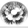 thumbnail image 4 of Pestañas postizas Pestañas hechas a mano 25 mm 8D Volumen esponjoso Pestañas postizas largas y tenues dramáticas Pestañas postizas suaves y reutilizables Paquete de 4 pares, 4 of 4