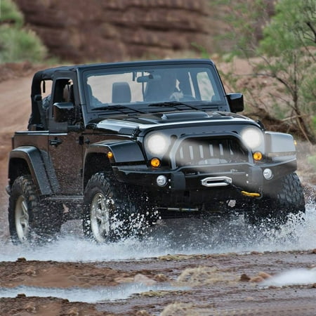 Outside The Lights Refitted Lamps 2X7 Inch Round 150W Total Led Headlights 97-16 For Jeep JK TJ