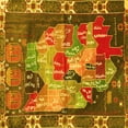 thumbnail image 1 of Ahgly Company Indoor Square Persian Yellow Traditional Area Rugs, 3' Square, 1 of 4