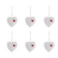 thumbnail image 4 of Vggrvlo 6Pcs Valentine's Day Plush Heart Ornaments 4.72 Inch Fuzzy Heart Decor with Red Accents Soft Christmas Tree Hearts for Xmas, Valentine's, Wedding, Party, Home Outdoor Decoration (6Pcs-White), 4 of 6