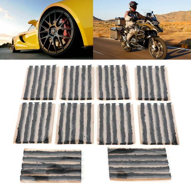Bouchon de Réparation de Pneu Tubeless Bande d'Étanchéité en Caoutchouc Outil de Réparation de Crevaison pour Voiture Moto