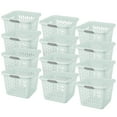 thumbnail image 1 of Sterilite Laundry Basket, 1.5 Bushel Plastic Hamper with Handles, Mint, 12 Pack, 1 of 8