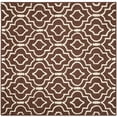 thumbnail image 2 of SAFAVIEH Cambridge Julian Geometric Wool Area Rug, Dark Brown/Ivory, 6' x 6' Square, 2 of 7