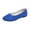 Blue, variant on Women Girls Solid Big Size Slip On Flat Shallow Comfort Casual Single Shoes Peach