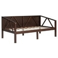 thumbnail image 4 of Espresso Twin Daybed - Solid Wood Frame, 79.5" Modern Design for Bedroom/Living Room, Espresso Finish, Sturdy &amp; Stylish, Slats Included., 4 of 13
