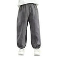 thumbnail image 2 of uublik Pants Boys Girls Size 2T-12 Casual Basic Lounge Jogger Pants Elastic Waist Jogger Sport Workout Trousers Gray, 2 of 3