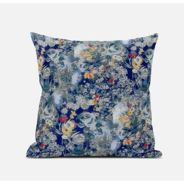 Sea Garden Rose Suede Zippered Pillow with Insert in Light Green Red 16 x 16
