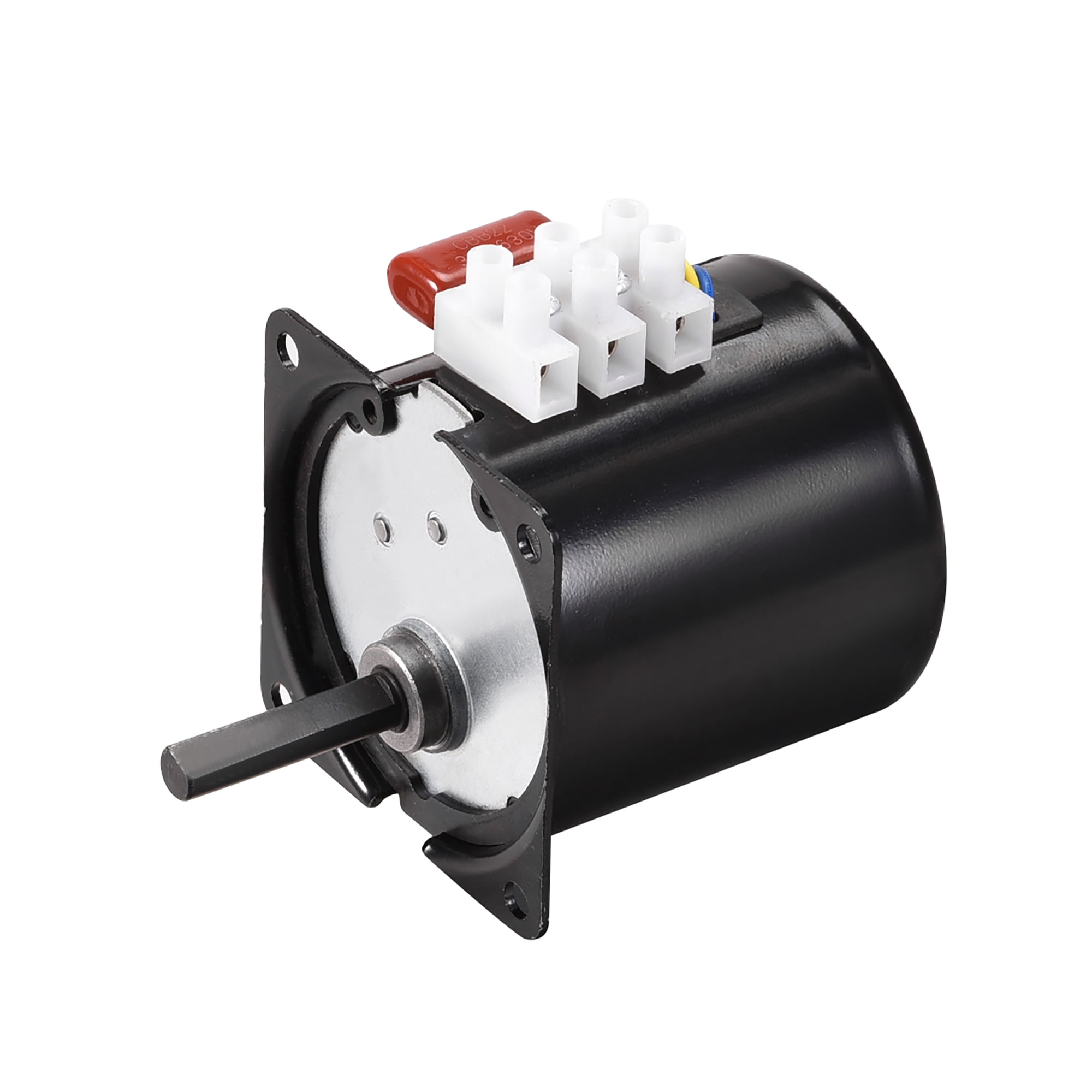 AC 110V Electric Synchronous Motor Turntable Metal Gear CW/CCW 30RPM 50-60HZ 14W 7mm Dia Eccentric Shaft