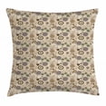 thumbnail image 1 of Floral Throw Pillow Cushion Cover, Abstract Round Flower Figures in Mandala Inspired Design Spring Leaves Dragonflies, Decorative Square Accent Pillow Case, 24 X 24 Inches, Multicolor, by Ambesonne, 1 of 2