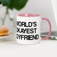 thumbnail image 4 of CafePress - World's Okayest Boyfriend Mug - 11 oz Ceramic Mug - Novelty Coffee Tea Cup, 4 of 6