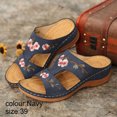 thumbnail image 3 of Embroidery Orthopedic Comfy Flip Flop Sandals Open Toe Summer Outdoor Slippers Wedges Slippers for, 3 of 7