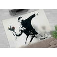 thumbnail image 2 of Banksy Flower Graffiti Rug, Outdoor Rugs, Printed Rug, Front Door Rug, Easy to Clean Rug, Graffiti Rug, Anarchy Graffiti Rugs, Non Slip Rug, 2.6'x6.5' - 80x200 cm, 2 of 8