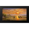 thumbnail image 2 of Galasso, Adriano 24x14 Black Modern Framed Museum Art Print Titled - Laguna al tramonto, 2 of 5